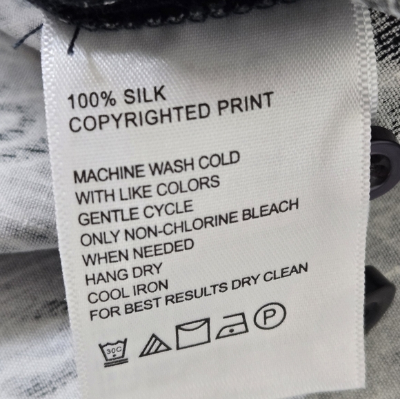 TOMMY BAHAMA Big And Tall Silk Luminescent Fronds Long Sleeve Shirt  size XXL - Picture 15 of 16